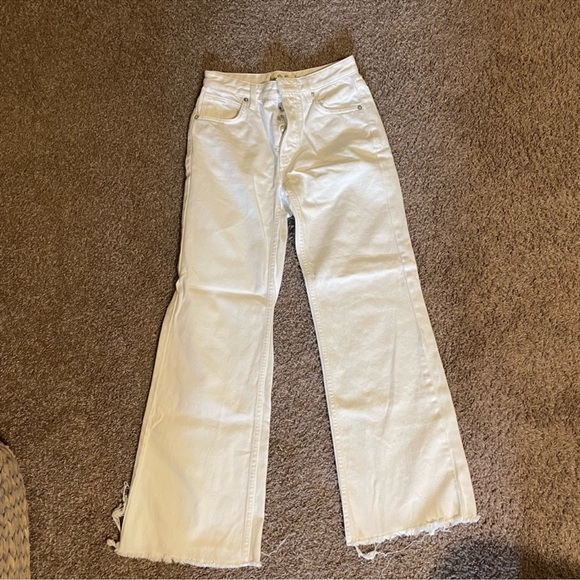 NWOT Free People white wide leg jeans size 25 - Picture 1 of 5